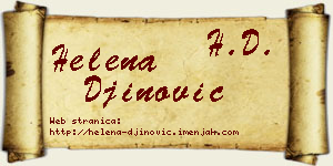 Helena Đinović vizit kartica